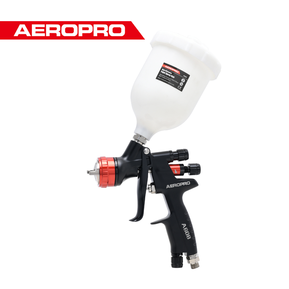  AEROPRO USA R500 LVLP Gravity Feed Air Spray Gun, 1.5 mm Nozzle